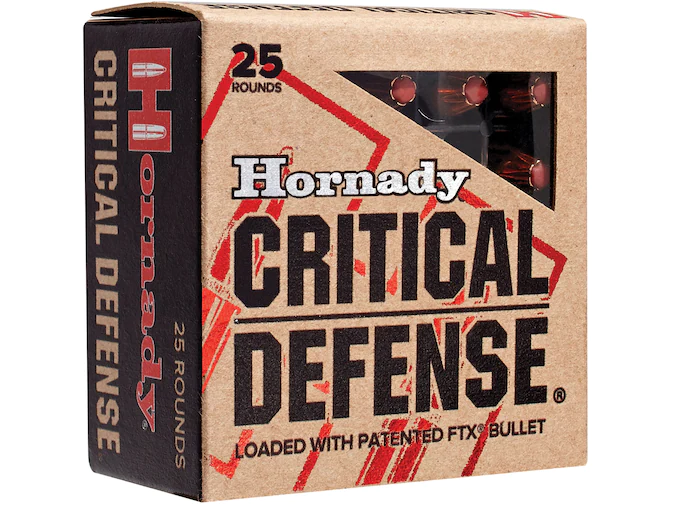 Hornady Critical Defense 9mm Luger Ammo 115 Grain Hornady FTX Polymer Tip Box of 200 rounds - Fast Ship for sale