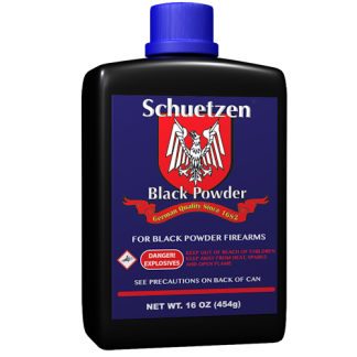 Schuetzen Black Powder 4F 1lb Priming Powder - 25 Canisters per Case - Ammunition | Highbridge Armory