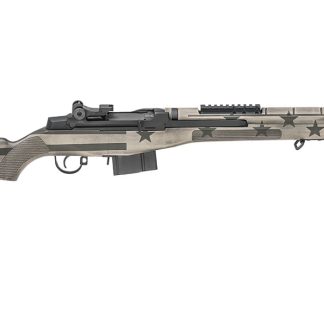 Springfield M1A Scout Squad 308 with Sand/OD Green American Flag Stock (Display Model) - Firearms | Highbridge Armory